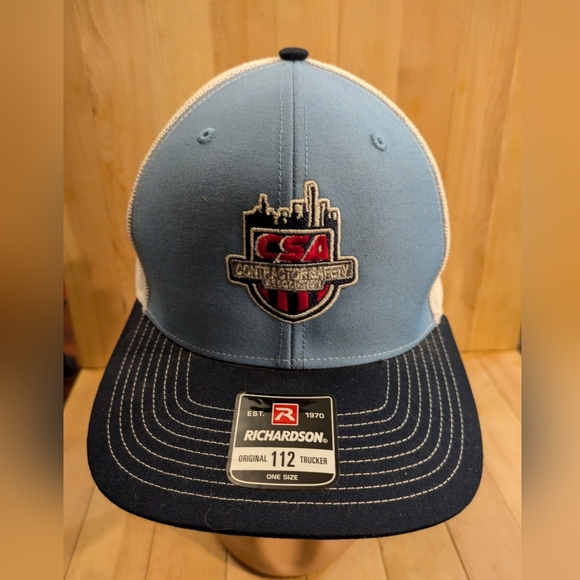 Blue and Navy Trucker Hat - Picture 1 of 8